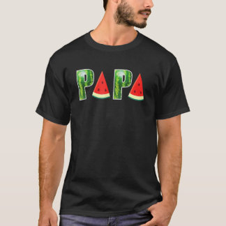 Papa Watermelon  Melon Summer Frutti Tutti Party T-Shirt