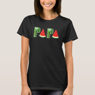 Papa Watermelon  Melon Summer Frutti Tutti Party T-Shirt