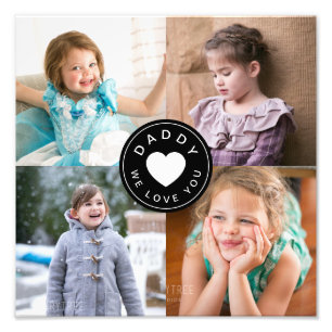 Papa We Lote Cute Heart 4 Photo Collage Imprimer