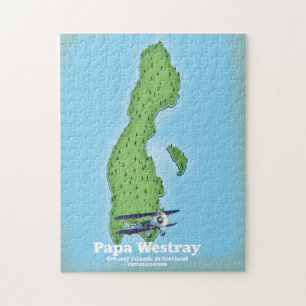 Papa Westray Scotland map. Jigsaw Puzzle