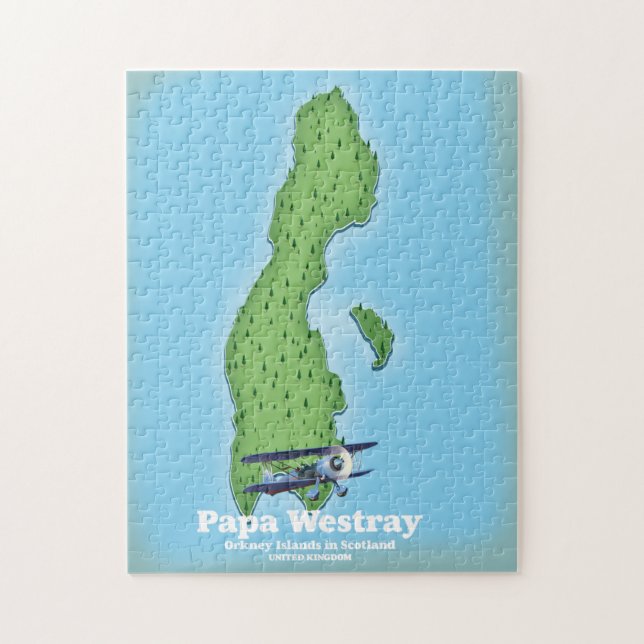 Papa Westray Scotland map. Jigsaw Puzzle (Vertical)