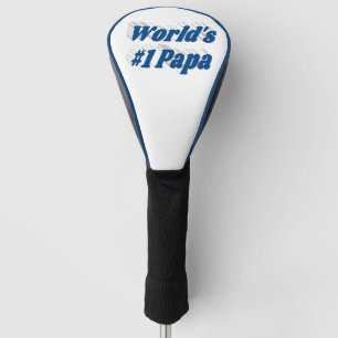 Papa with sea blue text  golf head cover