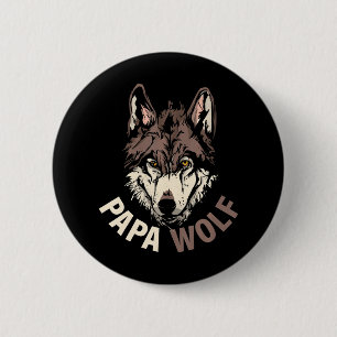 Papa Wolf 2 Inch Round Button
