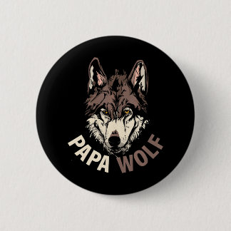 Papa Wolf 2 Inch Round Button