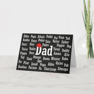 Papa Word Cloud dans la carte de langue étrangère