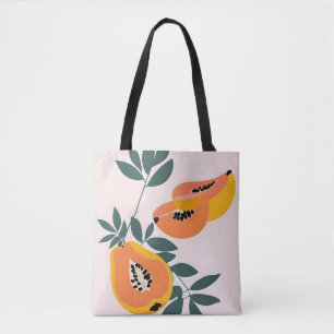 PAPA-YAY! Tropical Fruit Papaya Tote Bag