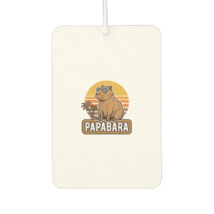 PAPABARA Retro Capybara Dad Vector Design_1 Air Freshener