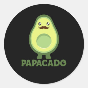 Papacado Avocado Couple Avocados Healthy Classic Round Sticker