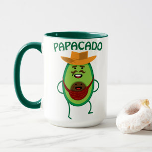 Papacado Dad Avocado Cute Baby Funny Papa Mug
