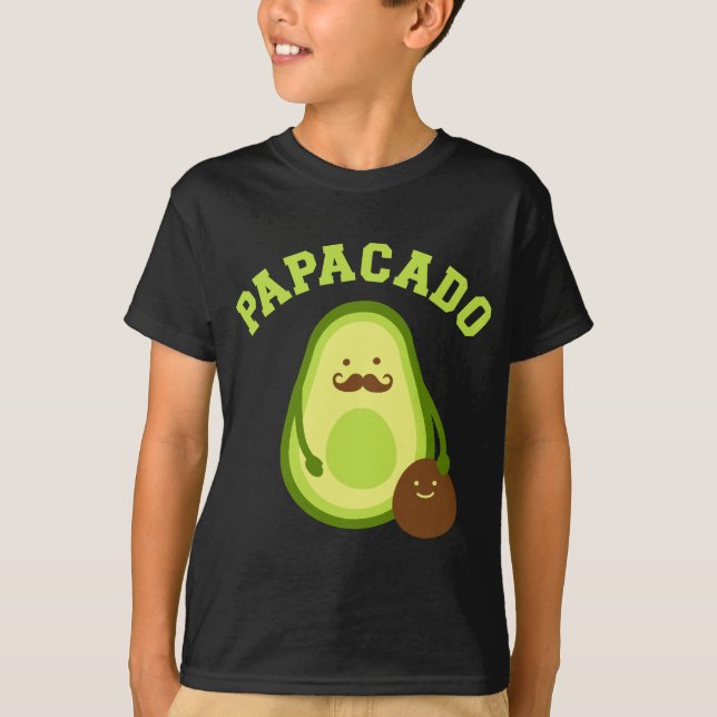 Papacado funny gift for new dad or daddy announcem T-Shirt (Front)