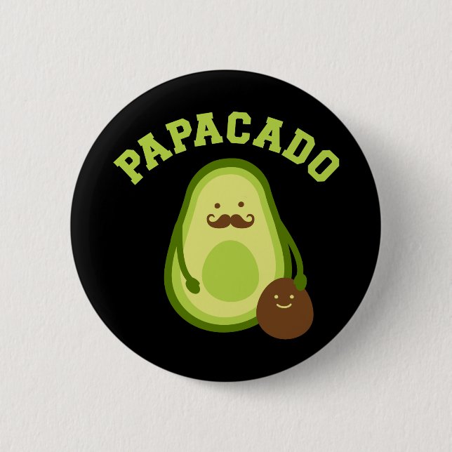 Papacado funny gift new dad or daddy announcement 2 inch round button (Front)