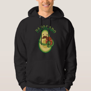 Papacado Vegan Dad Father's Day Fruit Avocado Dad Hoodie