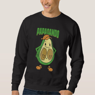 Papacado Vegan Dad Father's Day Fruit Avocado Dad Sweatshirt