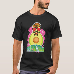 Papacado Vegan Dad Father's Day Fruit Avocado Love T-Shirt