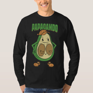 Papacado Vegan Dad Father's Day Fruit Avocado Love T-Shirt