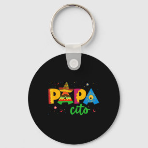 Papacito Cinco De Mayo Sombrero Men Papa Dad Fathe Keychain