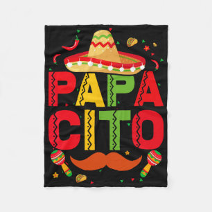 Papacito Family Cinco De Mayo Matchin Couple Mexic Fleece Blanket