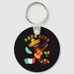 Papacito Family Cinco De Mayo Tee Mexican Dad Men Keychain
