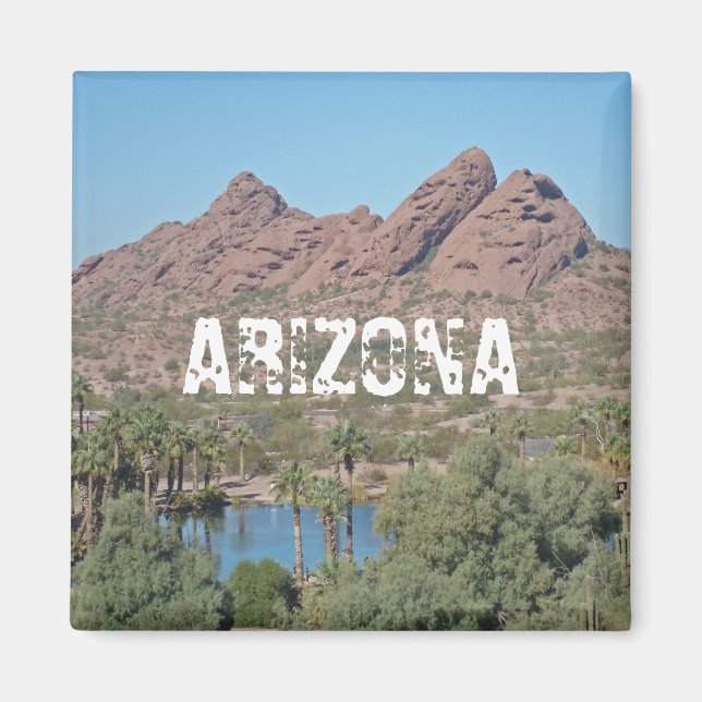 Papago Park Phoenix Landscape Southwest Arizona Magnet (Front)