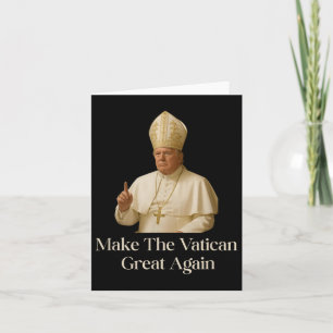 Papal Trump Fun Design With Pope Vestments  Card