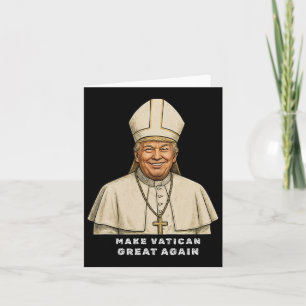 Papal Trump Fun Design With Pope Vestments Card