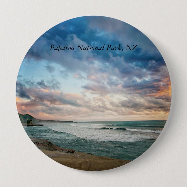 Paparoa National Park, NZ, 4 Inch Round Button (Front)