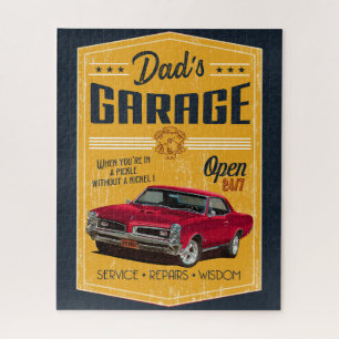 Papa's 1967 Muscle Car Garage Jigsaw Puzzle