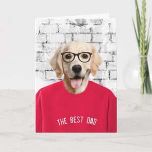 Papa's Birthday Golden Retriever en T-shirt carte