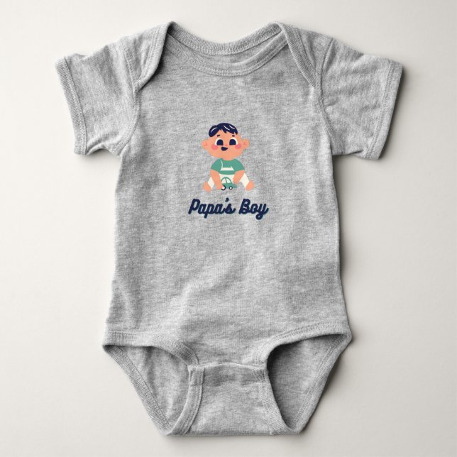 papa's boy baby bodysuit (Front)
