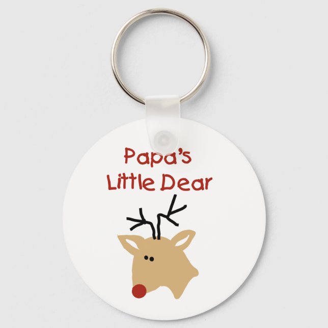 Papa's Dear Tshirts and Gifts Keychain (Front)