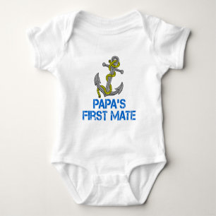 Papa's First Mate Baby Bodysuit