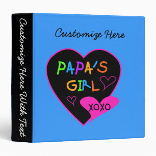 Papa's Girl Tees, Hats, Mugs, Buttons, clothing Binder