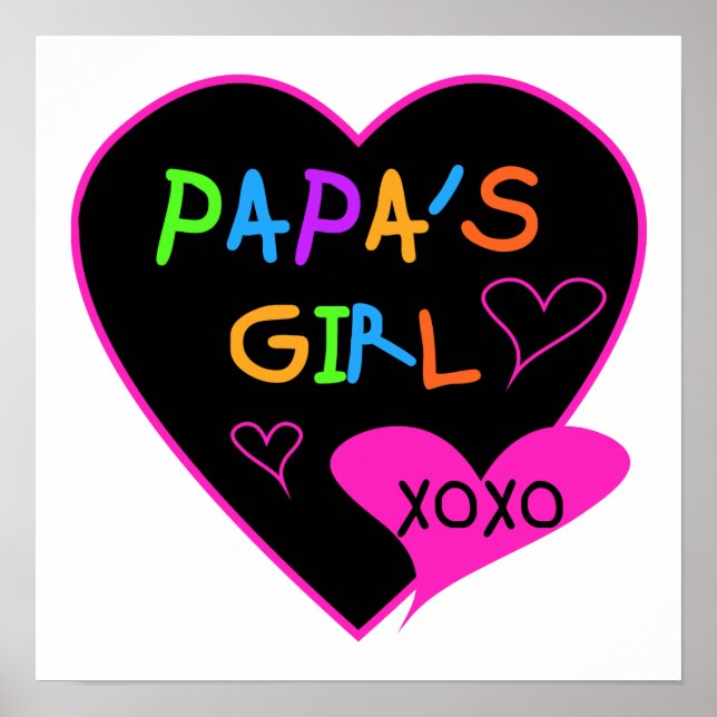 Papa's Girl Tees, Hats, Mugs, Buttons, clothing Poster (Front)