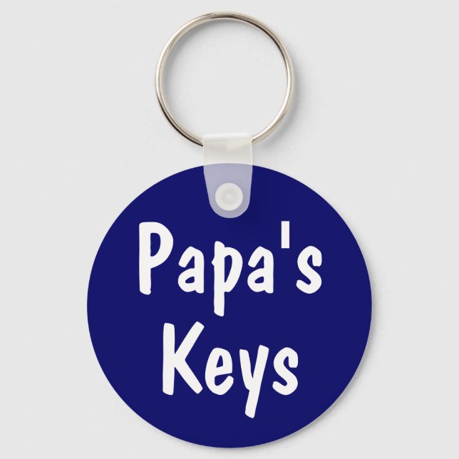 Papa's Keys Keychain (Front)