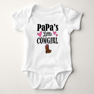 PAPA'S LITTLE COWGIRL One-Pc Bodysuit