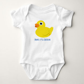Papa's little Duckling (Blue) Baby Bodysuit