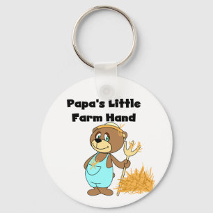 Papa's Little Farm Hand Tshirts and Gifts Keychain