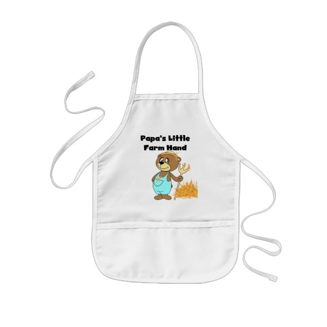 Papa's Little Farm Hand Tshirts and Gifts Kids Apron (Front)