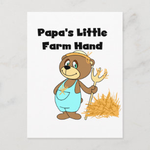 Papa's Little Farm Hand Tshirts and Gifts Postcard