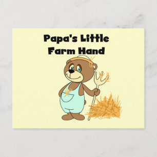 Papa's Little Farm Hand Tshirts and Gifts Postcard