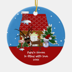 Papa's Love House Christmas Ornament