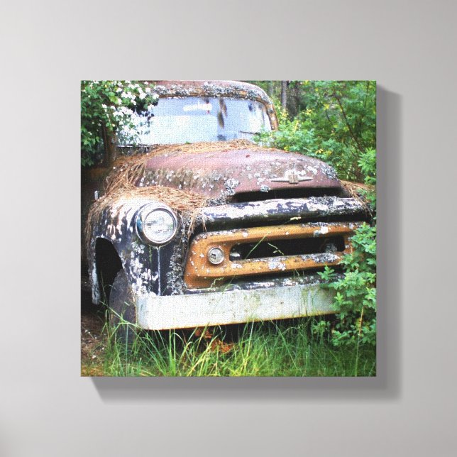 Papa's Truck Canvas Print (Front)