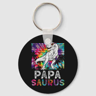 Papasaurus Dinosaur Papa Saurus Family Matching Ti Keychain