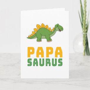 Papasaurus Dinosaur Stegosaurus Father's Day Card