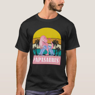 PAPASAURUS Dinosaur T-Rex Fathers Day T-Shirt