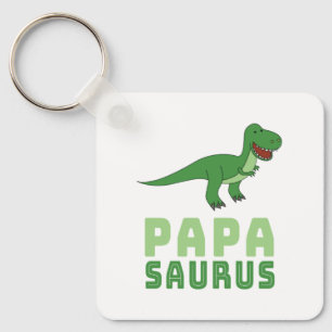 Papasaurus Dinosaur Tyrannosaurus Rex Father's Day Keychain