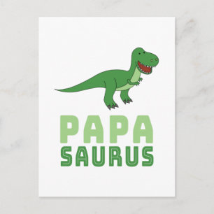 Papasaurus Dinosaur Tyrannosaurus Rex Father's Day Postcard