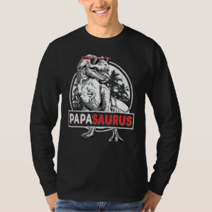 Papasaurus Rex Dinosaur Papa Saurus Father's Fami T-Shirt