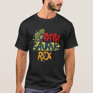 Papasaurus Rex Retro shirt-Funny Father Day-Gift T-Shirt