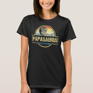 Papasaurus T Rex Dinosaur Papa Saurus Family Match T-Shirt